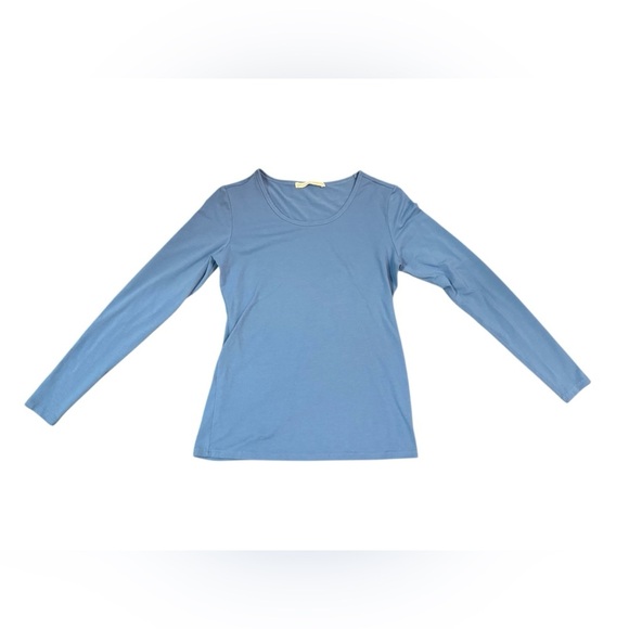 Peruvian Connection Layering Tee, Long Sleeve in Color Delphinium Size Medium - Picture 4 of 8